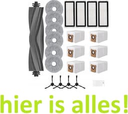 GROOT KIT met onderdelen compatibel met L20 - L20 ULTRA - L20 Complete - L30 - mop dweilen filters borstels zakken - Hoogwaardige vervanging voor: Dreame L20 - 22 onderdelen - hier is alles! — thumbnail 1