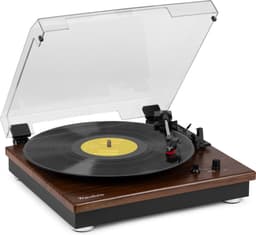 Platenspeler met Bluetooth IN/OUT en Ingebouwde Speakers - Audizio RP112D - Retro - Darkwood — thumbnail 1
