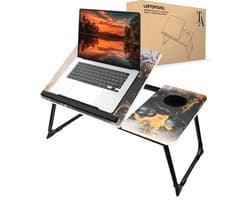 TrueLogic Alpha Bedtafel - Laptoptafel - Laptop standaard - Voor laptops t/m 17 inch - Ontbijttafel - Ontbijt op bed - Midnight Glow