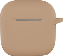 Hoesje - Geschikt voor Apple AirPods 4 - met Clip - Siliconen Hoes - Silicone Case Cover - Zand — thumbnail 1