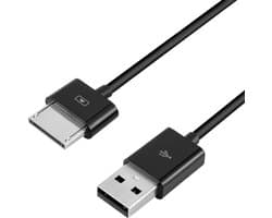 kwmobile data-/laadkabel USB 2.0 geschikt voor Asus Transformer Pad TF600 TF600T TF701 TF810C - in zwart