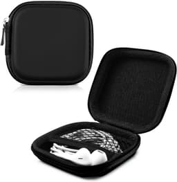kwmobile In-Ear hoofdtelefoon tas - In Ear Headphones beschermtas - Earphones Case Cover hoes voor koptelefoon in zwart — thumbnail 2