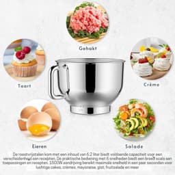 Deegmachine - Deegmixer - Kneedmachine - Kneedmachine Keukenmachine - Deegkneder - Deeghaak - Kneedhaak - Keukenmixer - Keukenmachine - Keukenmixer Met Mengkom - Keukenmixer Machine - Mixer Met Mengkom - Keukenrobot - Keukenmachines - 6 Snelheden — thumbnail 5
