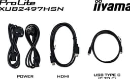 iiyama ProLite XUB2497HSN-B2 - 24 inch - Full HD - IPS - USB-Hub (5x) - USB-C Dock — thumbnail 5