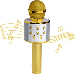 Denver Karaoke Microfoon Bluetooth - Draadloos - Karaoke Set - Ingebouwde Speaker - AUX - MicroSD - KMS20 - Goud — thumbnail 1