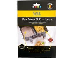 NoStik Friteuse Air Fryer folie dual basket set 4 stuks.