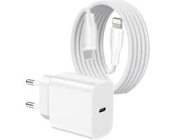 Oplader geschikt voor iPhone, iPad met Lightning naar USB C Kabel 2 Meter - Snel Oplader