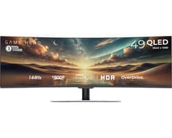 GAME HERO® 49 inch UltraWide Double Full HD QLED VA Monitor - 144Hz