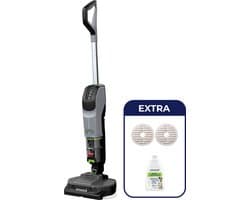 BISSELL SpinWave + Vac Select Draadloze Elektrische Dweil met Stofzuigfunctie - Dweilapparaat voor Harde Vloeren - Dweilmop - 2 in 1 Vloerreiniger - Dweilen en Stofzuiger in 1 - Snoerloze Dweilmachine - tot 70 Minuten Gebruiksduur - 3893N