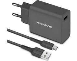 USB Lader met USB-A naar USB-C Kabel 1 Meter - 18 Watt - Fast Charger