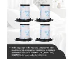Replacements® Filters geschikt voor Rowenta Air Force 460 en Flex 560 - ZR009002 - 4 stuks