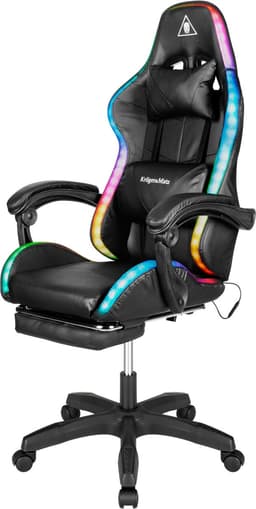 Krüger&Matz KM0790BLED - GX-150 game stoel met LED verlichting - gaming chair - gamingstoel - RGB - zwart — thumbnail 2