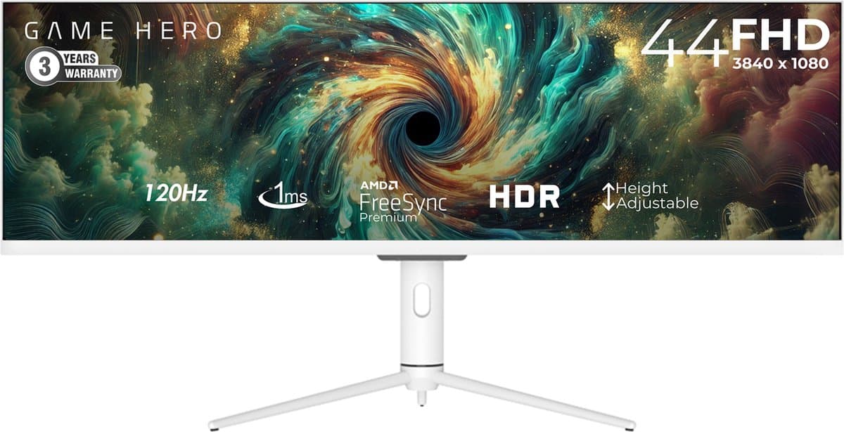 GAME HERO® 44 inch UltraWide Full HD IPS 120Hz Gaming Monitor — afbeelding 1