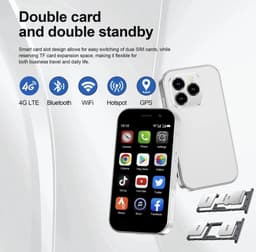 Medj - Mini smartphone- mobiele telefoon- superkleine -klein -4G -Snelste -mini- gsm -android 10 — thumbnail 4