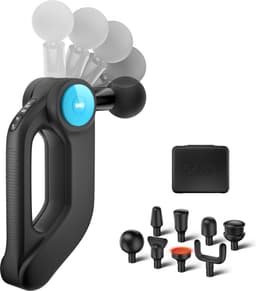 Sanbo Massage Gun Professioneel Pro Plus - Krachtig 4500 RPM - Inclusief Verwarmend opzetstuk - Massage pistool - Sport en Relax Massage Apparaat - Fitness - Hyrox - Crossfit - Zwart / Blauw — thumbnail 1