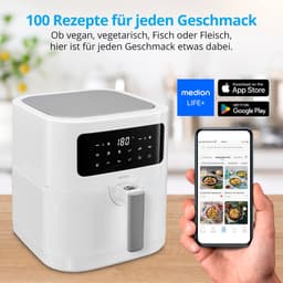 MEDION XL Airfryer E40 - 5,3 L - 2150 W - 9 programma’s - Wit — thumbnail 13