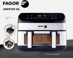 Olievrije friteuse - FAGOR - Airfryer FGF10 - 10L - 2400 W - Touchscreen - 8 vooraf opgenomen standen - Grote kooktank — thumbnail 3