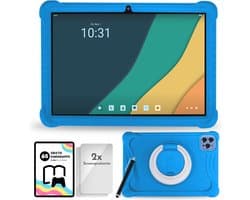 Bon Bon Electronics® 10.1 Inch Kindertablet Deluxe - Vanaf 3 Jaar - Tablet - Android 13 - IPS 1920x1200 – 8-Core Processor - 64GB – 4GB RAM - 6000 mAh – Ouderlijk Toezicht – Compleet Pakket – Blauw