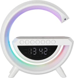 BVT® Digitale Wekkerradio - Klokradio Slaapkamer - Draadloze Oplader - Radio - Speaker - Klok - Lamp - 7 Verschillende Wekker Geluiden - 13 Verschillende Lichtkleuren - Enkele Kleuren Of RGB Effect - Voor Volwassen en Kinderen — thumbnail 1