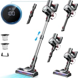 White-Label® Stofzuiger Zonder Zak - Steelstofzuiger Draadloos - Steelstofzuigers - Stofzuigers - Vacuum Cleaner - Grijs — thumbnail 1
