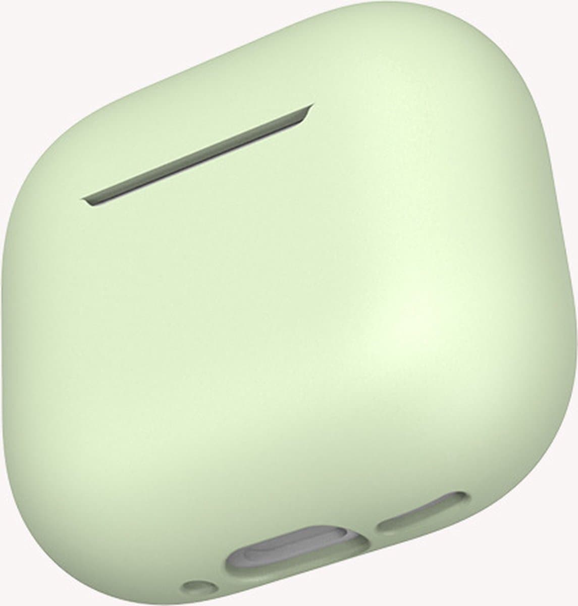 Hoesje in het Licht Groen geschikt voor Apple AirPods 3 en 4 - Beschermhoes - Siliconen - Case - Soft case — afbeelding 1