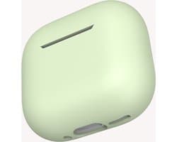 Hoesje in het Licht Groen geschikt voor Apple AirPods 3 en 4 - Beschermhoes - Siliconen - Case - Soft case