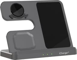 iCharger Samsungs Edition – 3-in-1 Draadloze Oplader – Snellader voor Samsung Galaxy Telefoon, Buds & Watch – Inclusief 25W Stekker – Modern Design & Veilig — thumbnail 4