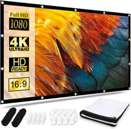 Proun Mini Beamer - met Projectiescherm 120 inch (266 cm) - 4K Beeldkwaliteit - Android 11.0 - Projector Scherm - WIFI 6 & Bluetooth 5.2 - 800 ANSI Lumen- FULL HD - Home Cinema - Beamerscherm — thumbnail 2