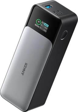 Anker 737 Powerbank (PowerCore 24K) 24.000mAh - 140W - 2x USB-C en 1x USB-A Poorten - Zwart/Zilver - Smart Digital Display - Geschikt voor Smartphones en Laptops — thumbnail 1