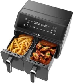 Airfryer 8L - FAGOR - Olievrije friteuse 2 tanks van 4L - 2200W - 8 programma's - Zwart — thumbnail 3