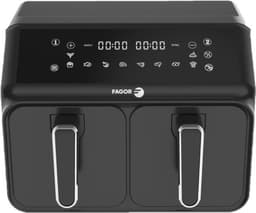 Airfryer 8L - FAGOR - Olievrije friteuse 2 tanks van 4L - 2200W - 8 programma's - Zwart — thumbnail 1