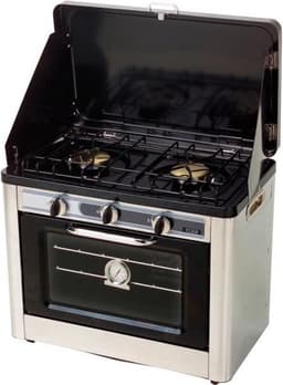 Gecombineerde oven/fornuis met 2 campingbranders - INCASA - 016463 — thumbnail 2