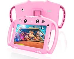 Kindertablet 7 Inch - Android Tablet voor Kinderen met Wifi, Quad Core, Dubbele Camera en Ouderlijk Toezicht