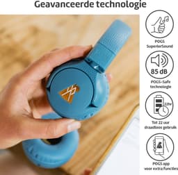 POGS - The Gecko 2 - Draadloze on-ear kinder koptelefoon - Bluetooth - Veilig - Duurzaam - Gratis app voor extra functies - rGeel — thumbnail 5
