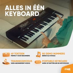 MAX Rhapsody MIDI keyboard - Producer keyboard met 49 toetsen - Beginners MIDI keyboard USB — thumbnail 4