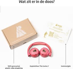 POGS - The Gecko 2 - Draadloze on-ear kinder koptelefoon - Bluetooth - Veilige volumebegrenzing - Duurzaam - Gratis app voor extra functies - rRoze — thumbnail 10