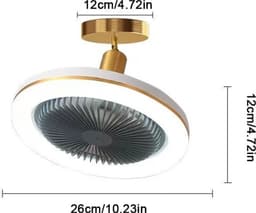 Plafondventilator Slaapkamer - Plafonniere Met Ventilator - Plafondventilator Met Verlichting - Ventilator - Plafondventilator Afstandsbediening - Goud — thumbnail 3