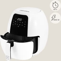 Zeegma KNAPPER GRAND Airfryer XXL - Heteluchtfriteuse 1800 W met 9 Kookprogramma’s, 6L Mand, 7,7L Kom, Temperatuurbereik van 60-200°C, Vaatwasmachinebestendig, Snelle Opwarming en Vetvrije Bereiding van Maaltijden voor het Hele Gezin — thumbnail 10