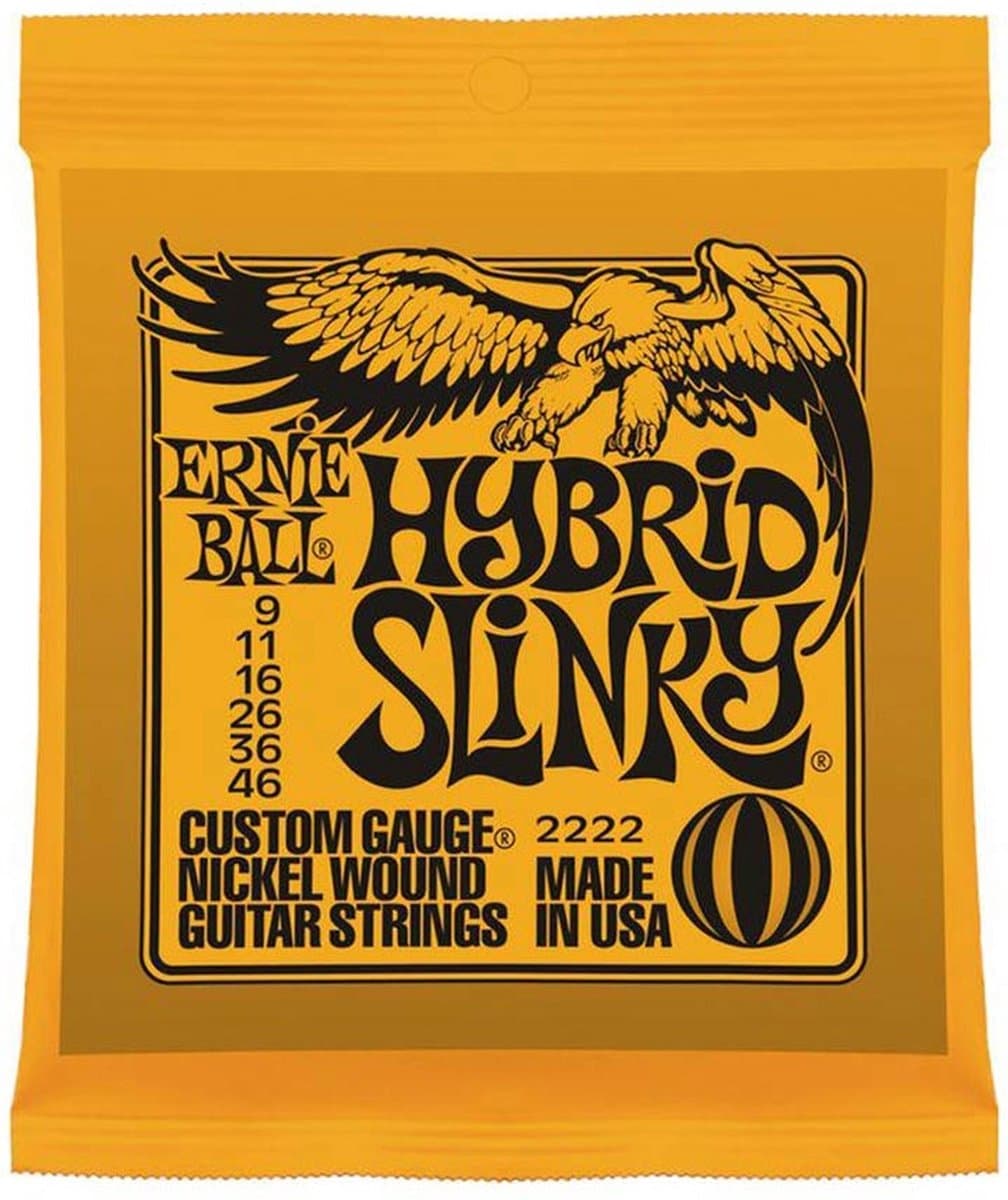 Ernie Ball EB-2222 snaren set elektrisch, nickel wound, hybrid slinky, 009-011-016-026-036-046 — afbeelding 1