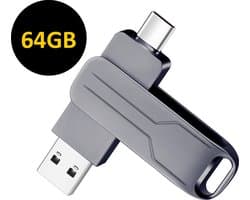 ThunderGold USB Stick 64 GB - USB-Sticks - USB C Stick - USB C en USB A - USB 3.0 - Geschikt voor laptops, smartphones en tablets