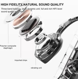 OFMOTRA Bone Conduction Headphone - Open Ear Koptelefoon - Sport Headset - IPX5 Waterbestendig - Oortjes Draadloos - Draadloze Koptelefoon - Bluetooth Oordoppen met Nekband - Zwart — thumbnail 2