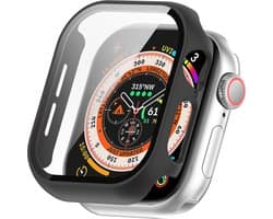 YONO Hoesje geschikt voor Apple Watch 10 / 11 - 42mm - Screenprotector Hard Case - Glas - Zwart