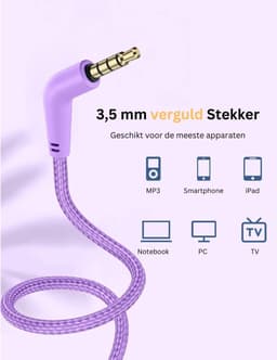 ApexArte® Koptelefoon Kinderen met Draad - Gaming Headset - Paars — thumbnail 3