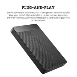 Draagbare Harde Schijf Extern PS5 500GB - Dunne Externe Harde Schijf Geschikt Voor PS5/PS4/PC - PS5 Opslag 2.5 Inch Zwart — thumbnail 2
