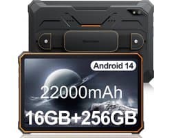 Blackview Active 8 Pro - Tablet - 16GB RAM - 256GB - Dual 4G SIM+WiFi - 10.36 inch - 22000mAh - Octa Core - Android 15 - 48MP+16MP - IP68 Waterdicht - Oranje