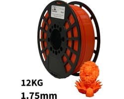 Oranje PLA+ 12kg 3D Printer Filament 1.75 mm - Hoge Kwaliteit en Duurzaam - Compatibel met Creality, Bambu Lab, Esun en Andere 3D Printers - Voor 3D Printen van Prototypes, Modellen, Accessoires - voor Professioneel en Thuisgebruik