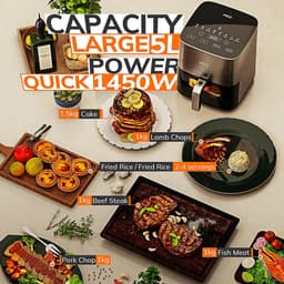 Airfryers - Airfryer - heteluchtfriteuse - Luchtfriteuse - 5L - 1450W — thumbnail 5
