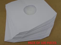 100 LP BINNENHOEZEN DELUXE WIT PAPIER + ANTISTATISCHE BESCHERMING (90gr papier, TOP KWALITEIT) - hoezen lp's, inner sleeves, binnenhoes met plastic folie, maxi's, maxi-single, vinyl platen, 12", 12 inch — thumbnail 3