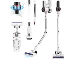 Steelstofzuiger Draadloos – 29kPa – OZK CleanPro TurboClean Pro X – LED Zuigmond – Tot 55 min Accu – Voor Harde Vloeren & Tapijt