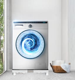 Livista® - Verstelbare Wasmachinestandaard - Wit - Max.300 kg - Geschikt voor Koelkast/Wasmachine/Droger/Vrieskast - Universele Standaard — thumbnail 3